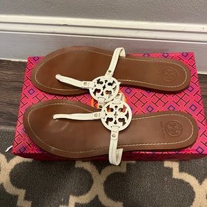 Tory Burch white sandals